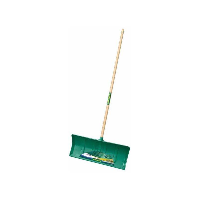 Poussoir Neige Grain Polymère Vert Manche Bois LEBORGNE - Imagen 2