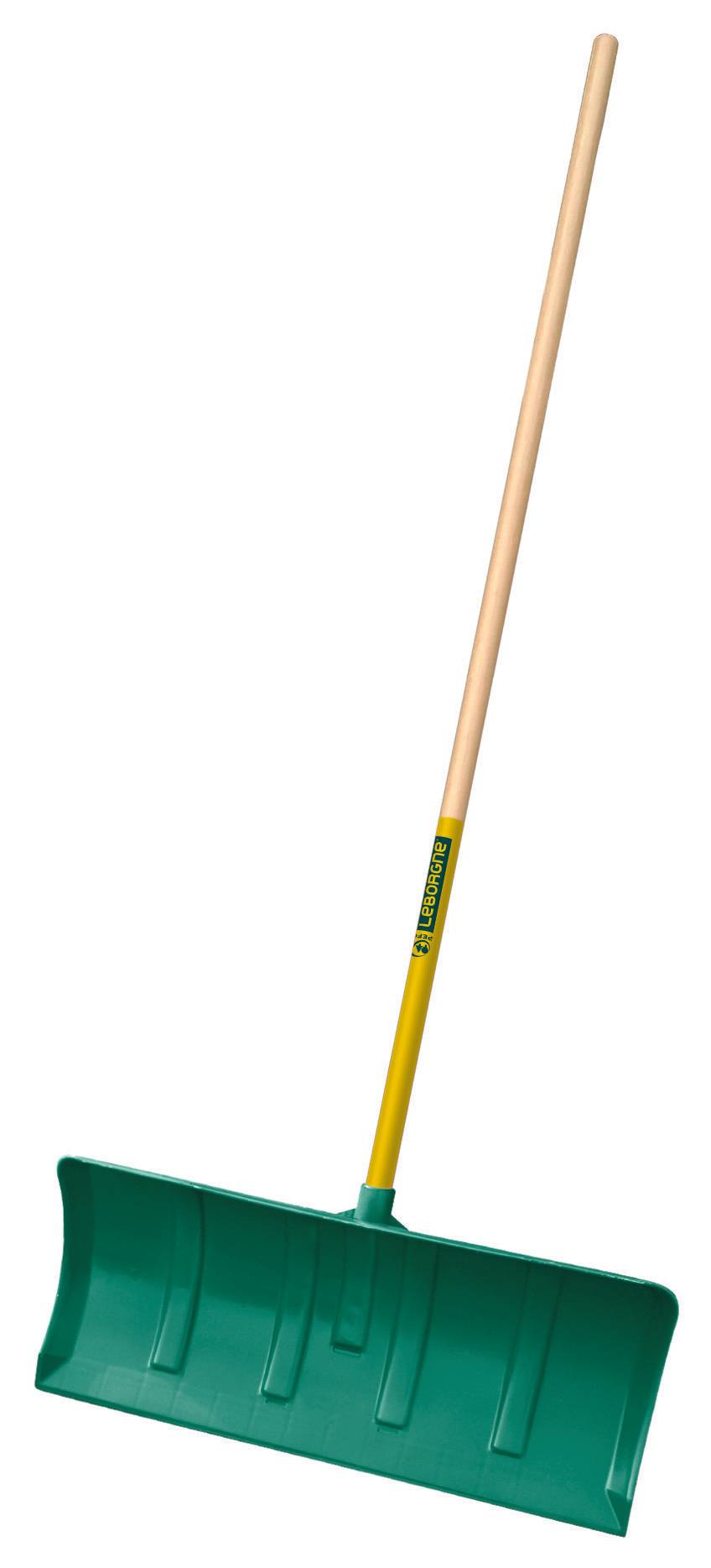 Poussoir Neige Grain Polymère Vert Manche Bois LEBORGNE