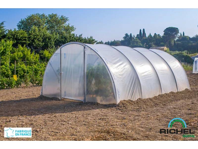 Richel Serre - Serre maraîchère tunnel 27m² 2 portes acier galvanisé PE L. 6 x l. 4,5 x H. 2,25 m – Richel serre - Image 5