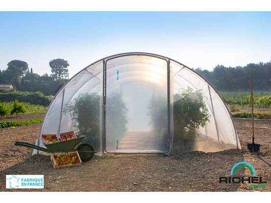 Richel Serre - Serre maraîchère tunnel 27m² 2 portes acier galvanisé PE L. 6 x l. 4,5 x H. 2,25 m – Richel serre - Image 13