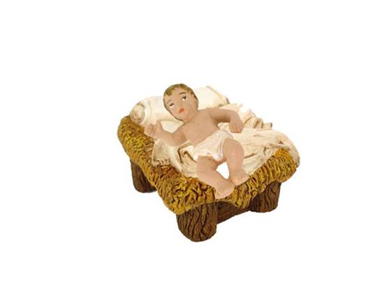 Oliver - Oliver - Figurine Jésus Enfant et berceau naissance L.8 cm