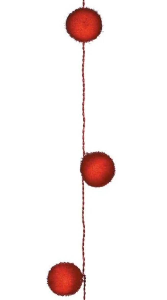 Blachere Illumination - Guirlande LED avec 18 boules en velours Blanc L.3,40 m