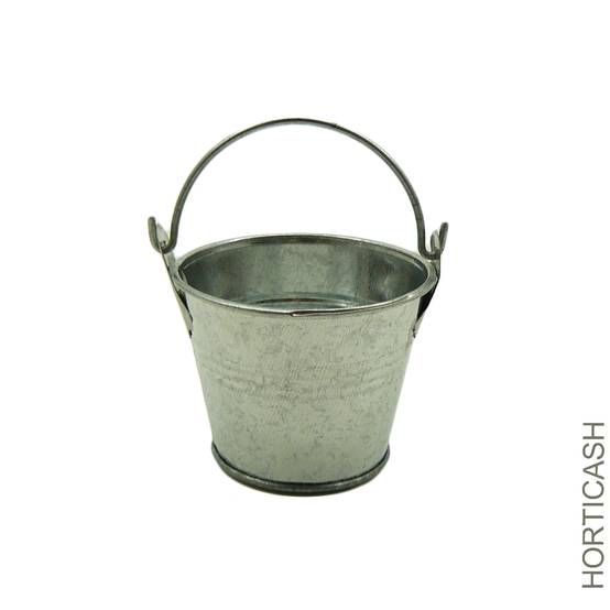 Seau zinc avec anse D7,5 - H5,5 cm