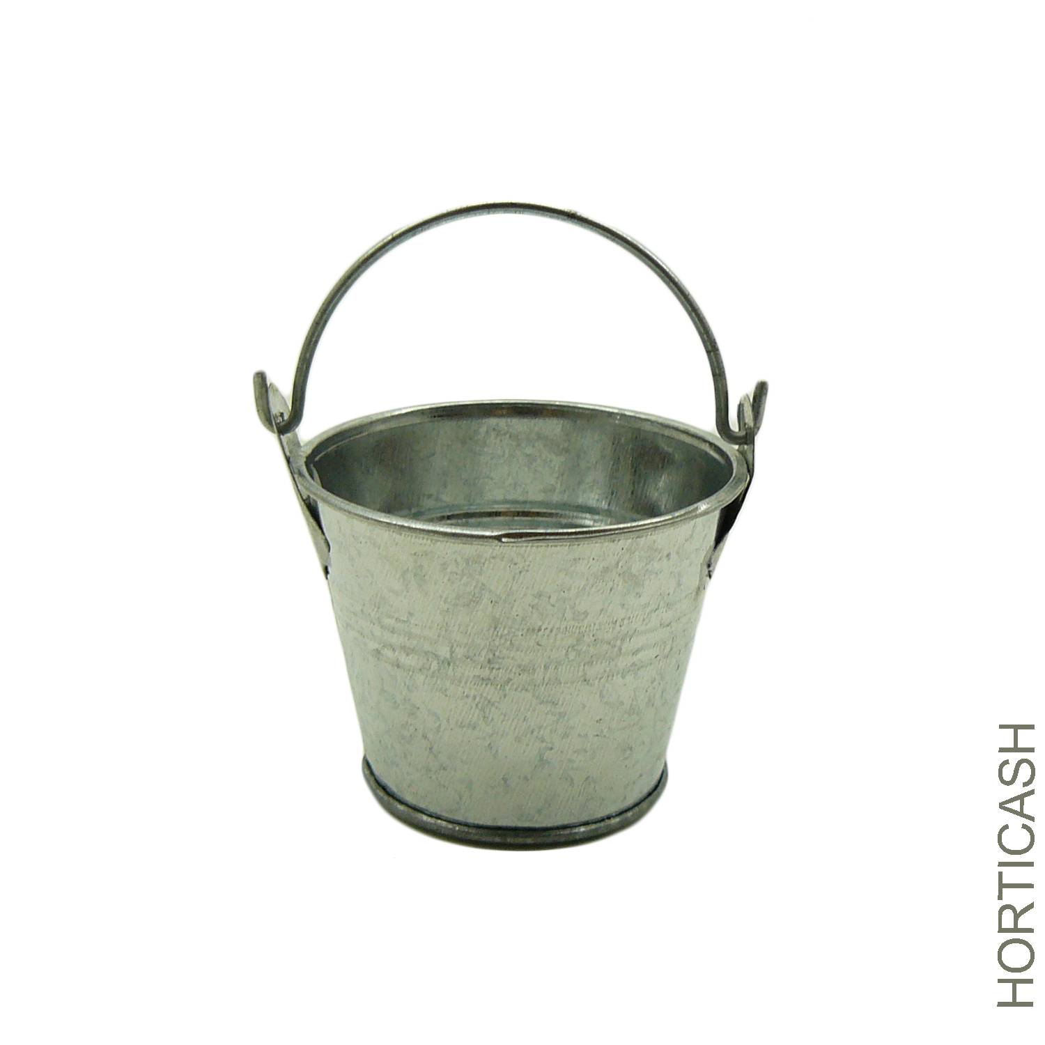 Cubo de zinc con asa D7,5 - H5,5 cm
