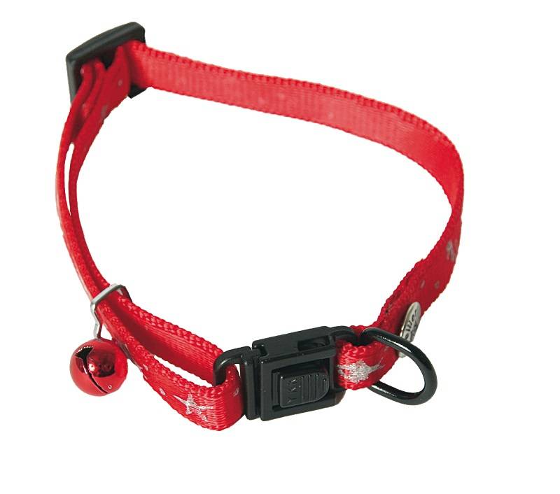 Martin Sellier - Collier pour chat nylon rouge MARTIN SELLIER