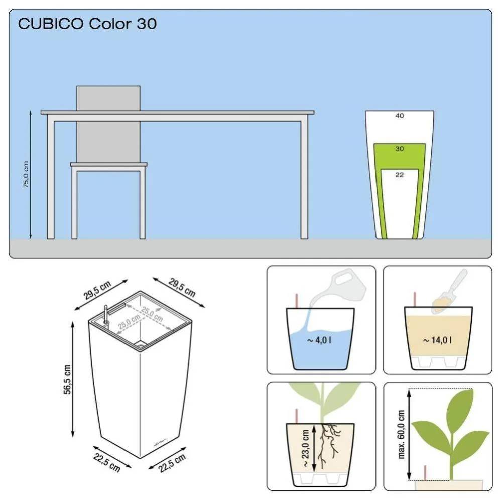 POT CUBICO COLOR BLANC D30CM - Image 7