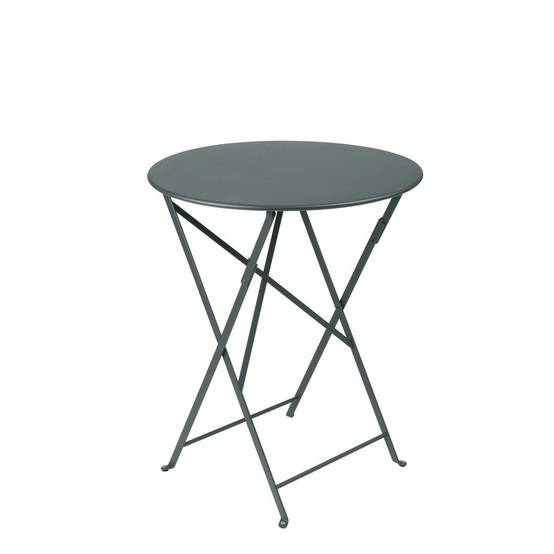 Fermob - Table de jardin ronde pliante acier gris orage 2 personnes Bistro Fermob - Image 2