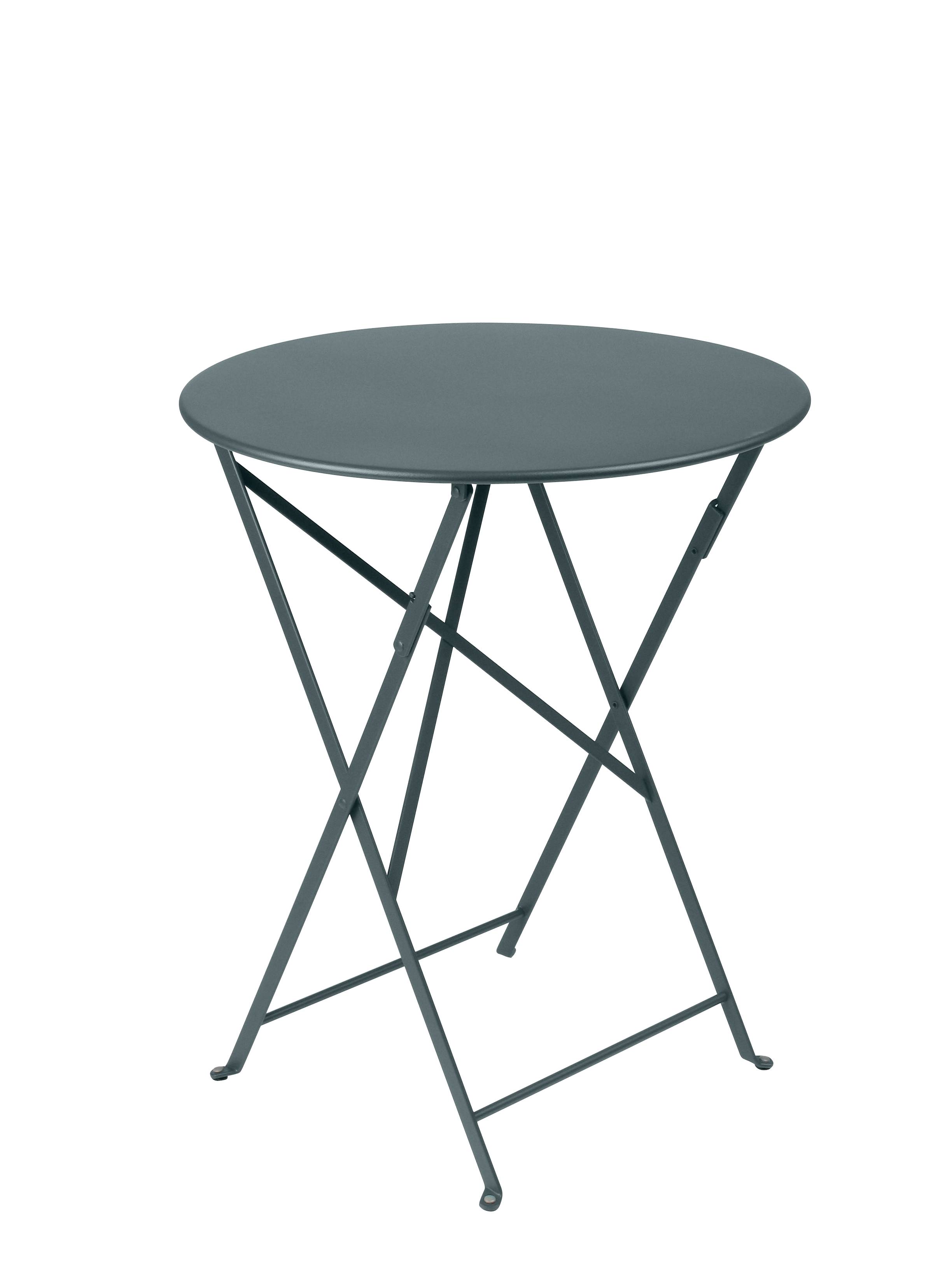 Fermob - Table de jardin ronde pliante acier gris orage 2 personnes Bistro Fermob - Image 1