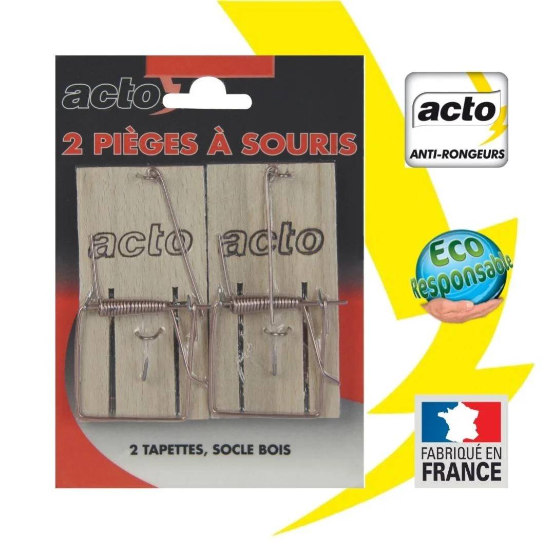 Pièges à souris piège traditionnel bois 2 pièces – ACTO - Imagen 2