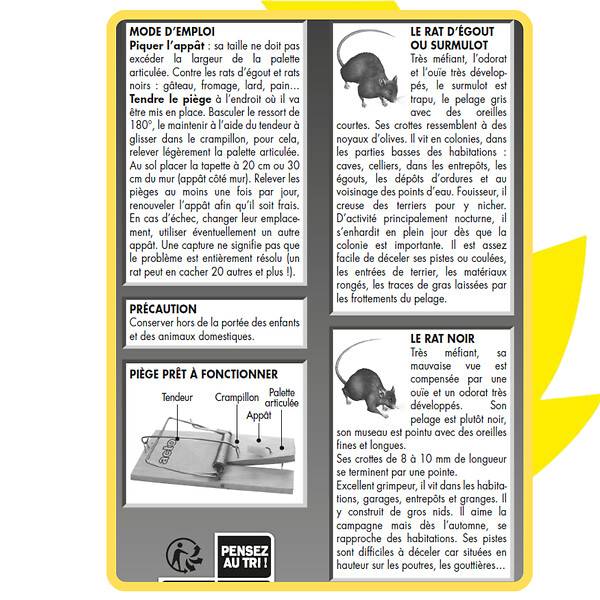 Acto - Acto - Piège à rats tapette avec socle en bois