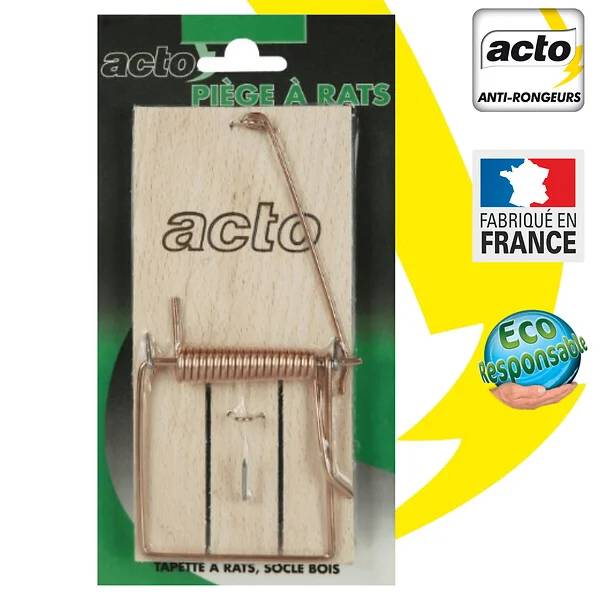 Acto - Acto - Piège à rats tapette avec socle en bois - Imagen 6