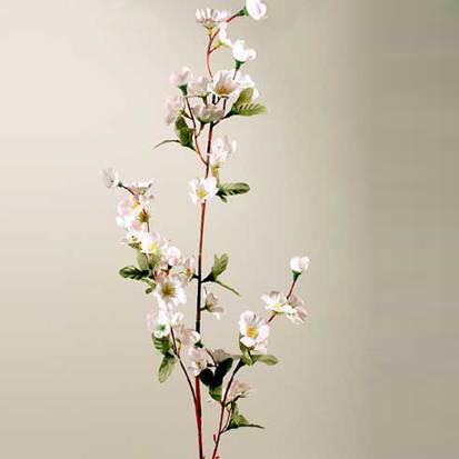 DPI - Fleur artificielle - Pommier fleurs, rose blanc, H.83 cm