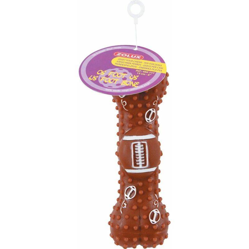 Zolux - Juguete hueso para perro vinilo versión fútbol americano 15 cm – ZOLUX - Imagen 2