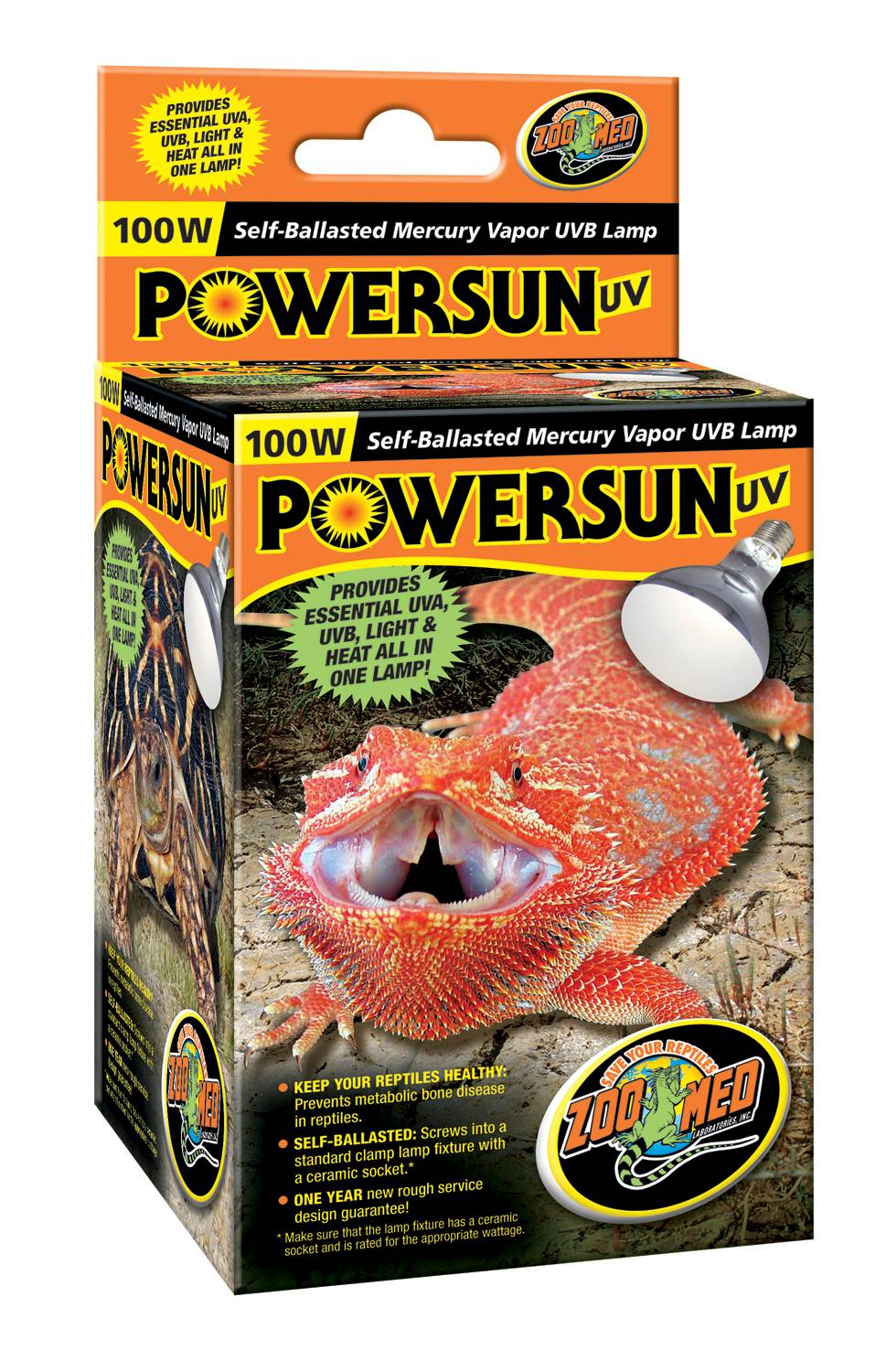 Zoomed - Lamp Powersun UV 100W PUV11 - L.12,1 x l.16,5 x H.12,1 cm