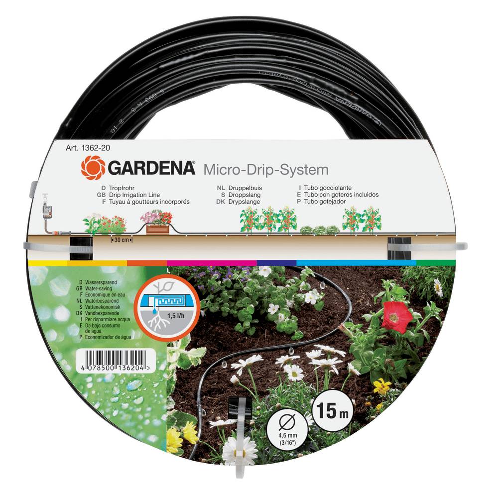 Tuyau à goutteurs intégrés 4,6 mm 15 m Kit d'extension - GARDENA - Image 2