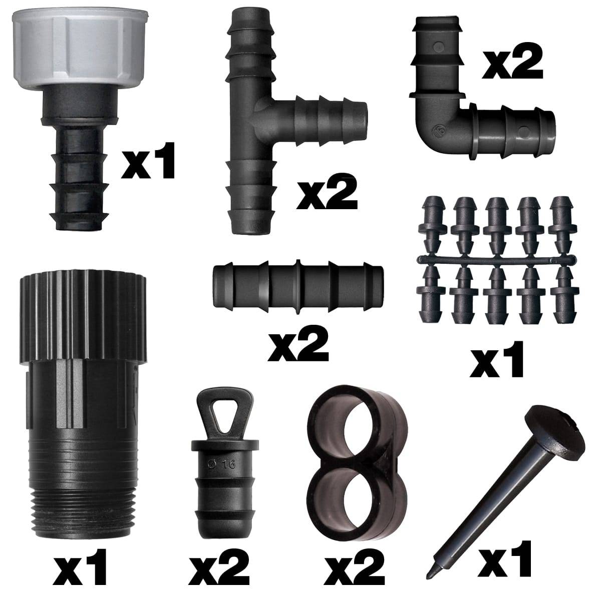 Jardibric - Kit de départ arrosage localisé raccords ø 16 – JARDIBRIC - Imagen 1