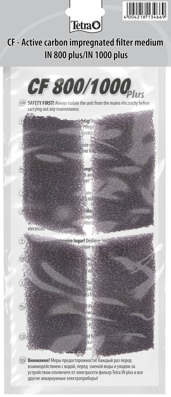 Tetra - Tetra Cf. Mousse Charbon Pour Filtre 800/1000