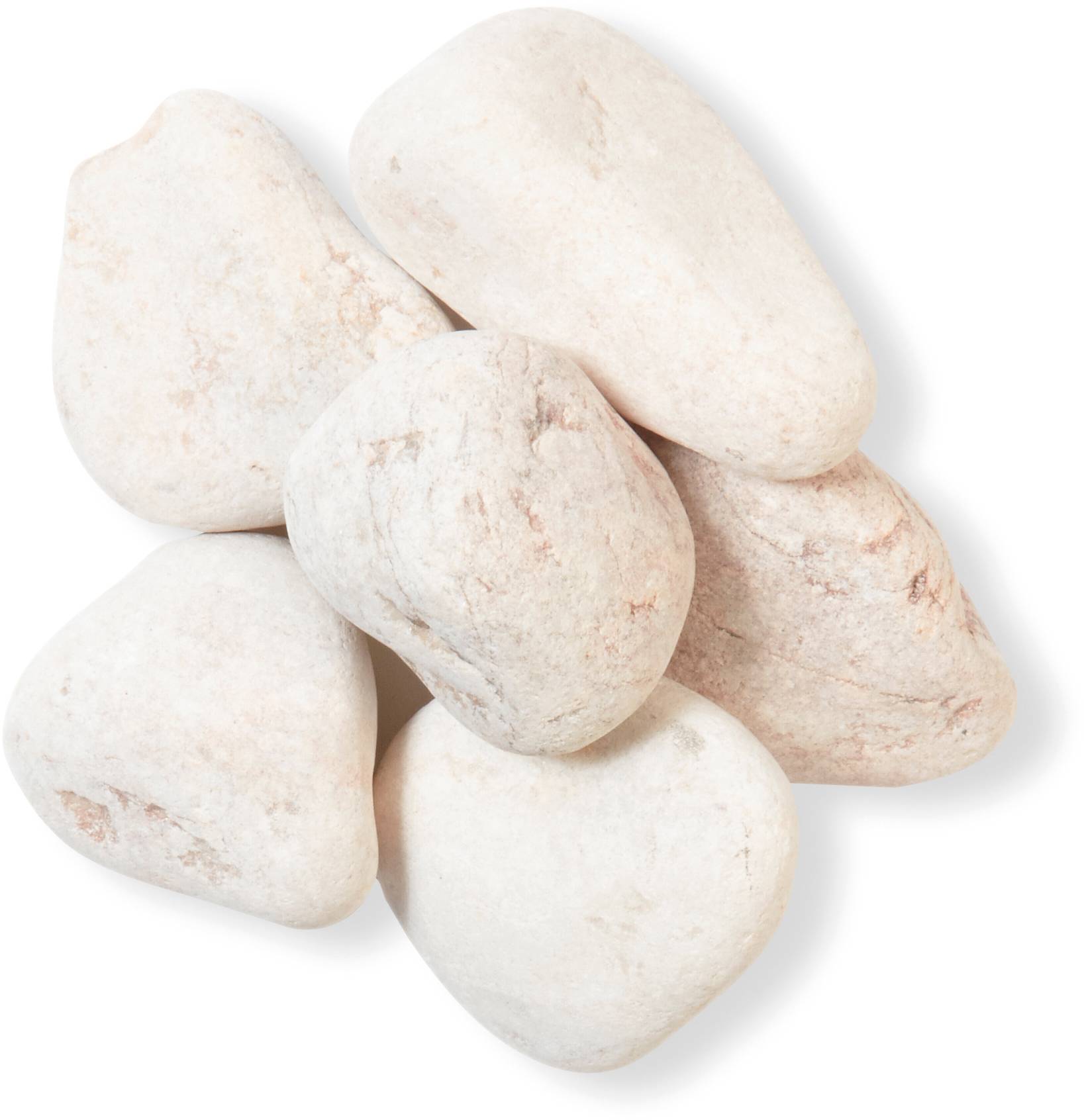 Minériale - Guijarro mármol Blanco-rosa 50/100 - bolsa 25 kg