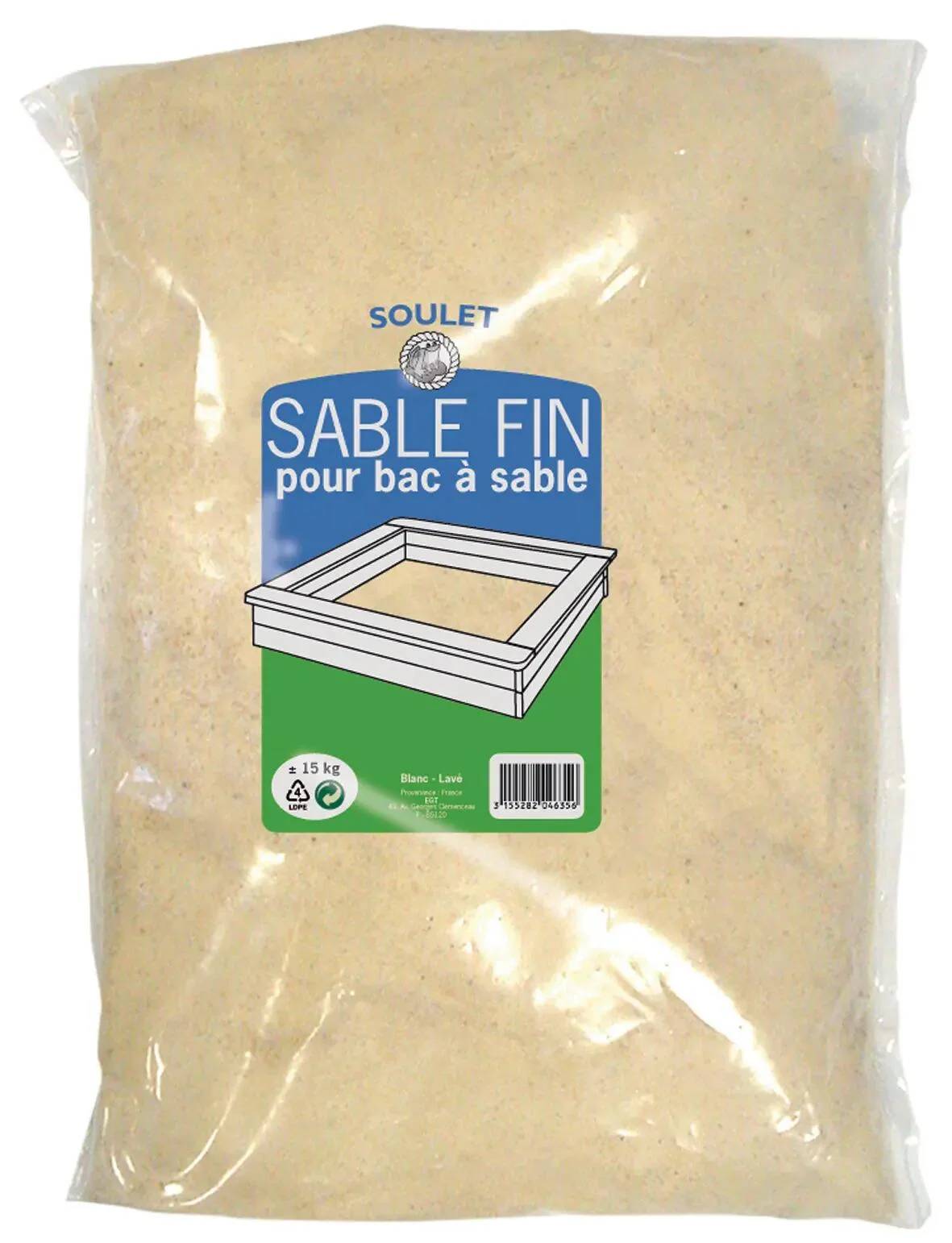 Soulet - Sable fin jeux et bac à sable blanc 15 Kg - SOULET - Imagen 2
