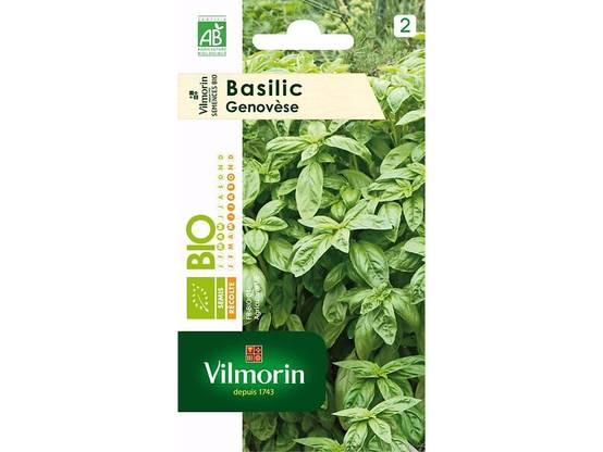 Vilmorin - Basilic Genovese Bio série 2 sachet graines 1 g - Vilmorin - Image 2