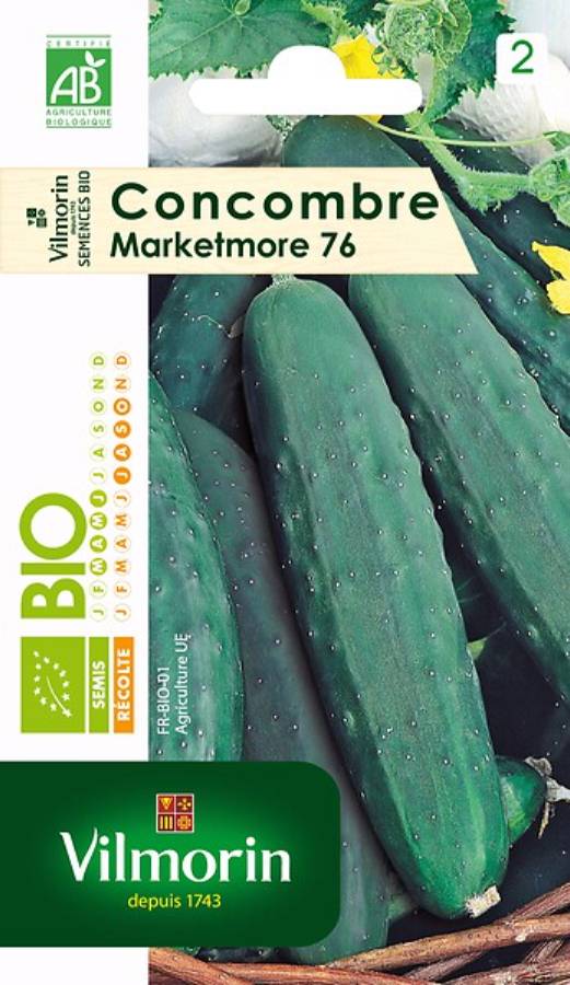 Vilmorin - Concombre marketmore 76 Bio série 2 sachet graines 1 g - Vilmorin - Image 1