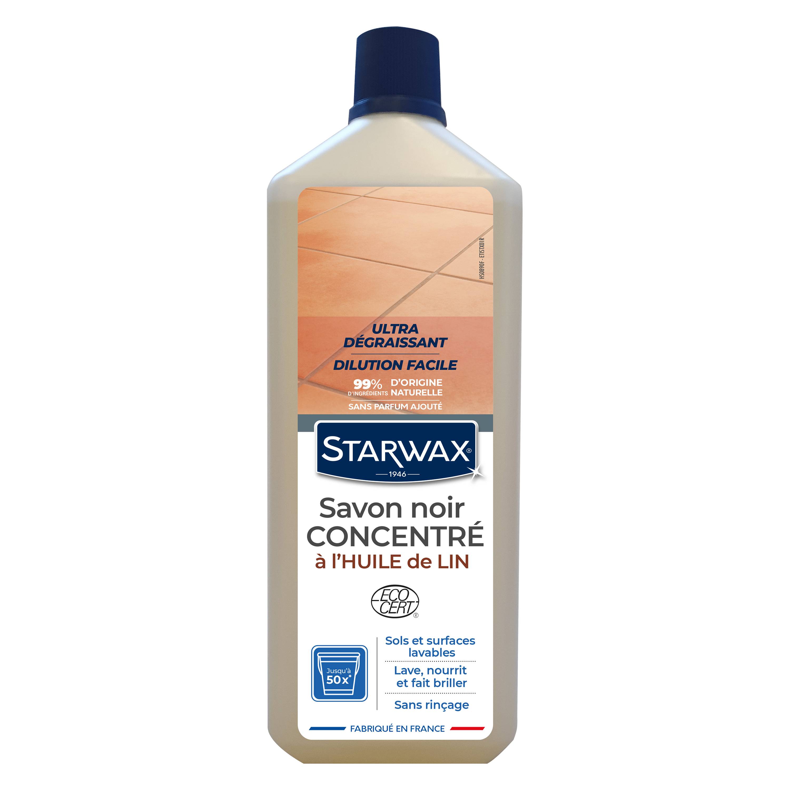 Starwax - SAVON NOIR A L'HUILE DE LIN 1L - Imagen 1