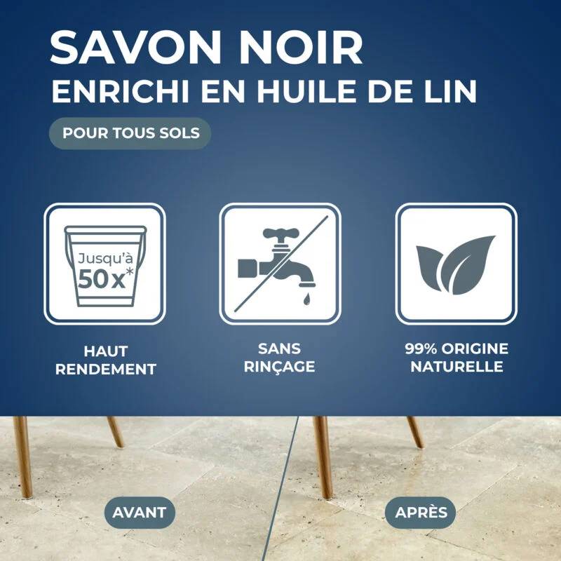 Starwax - SAVON NOIR A L'HUILE DE LIN 1L - Imagen 5