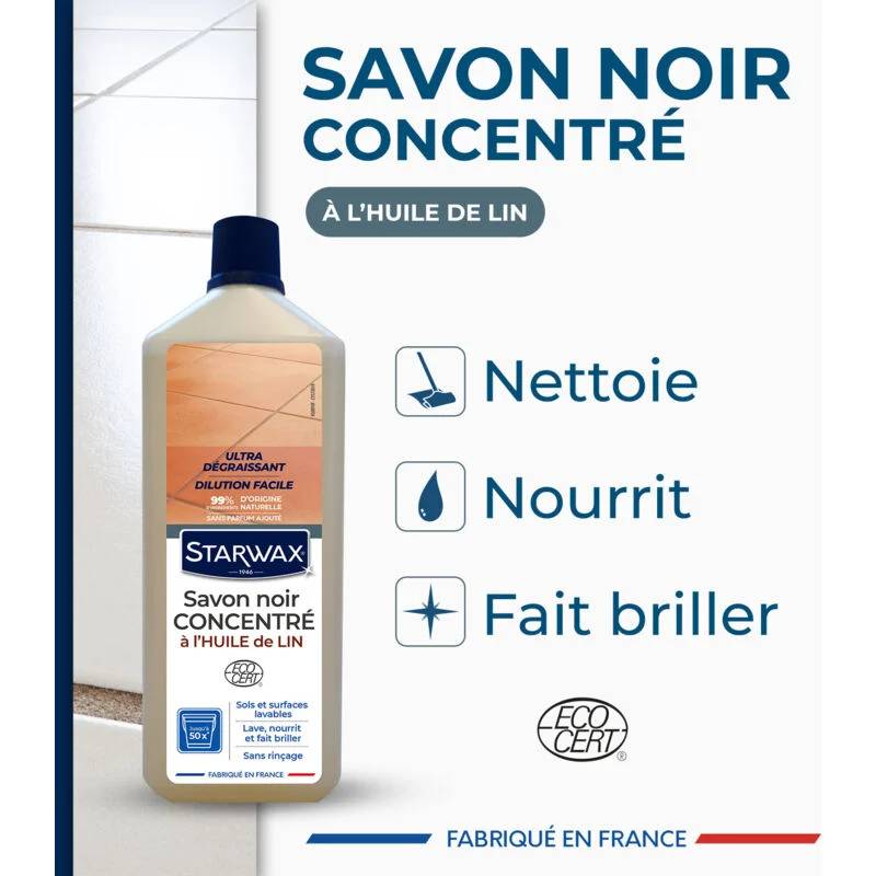 Starwax - SAVON NOIR A L'HUILE DE LIN 1L - Imagen 7