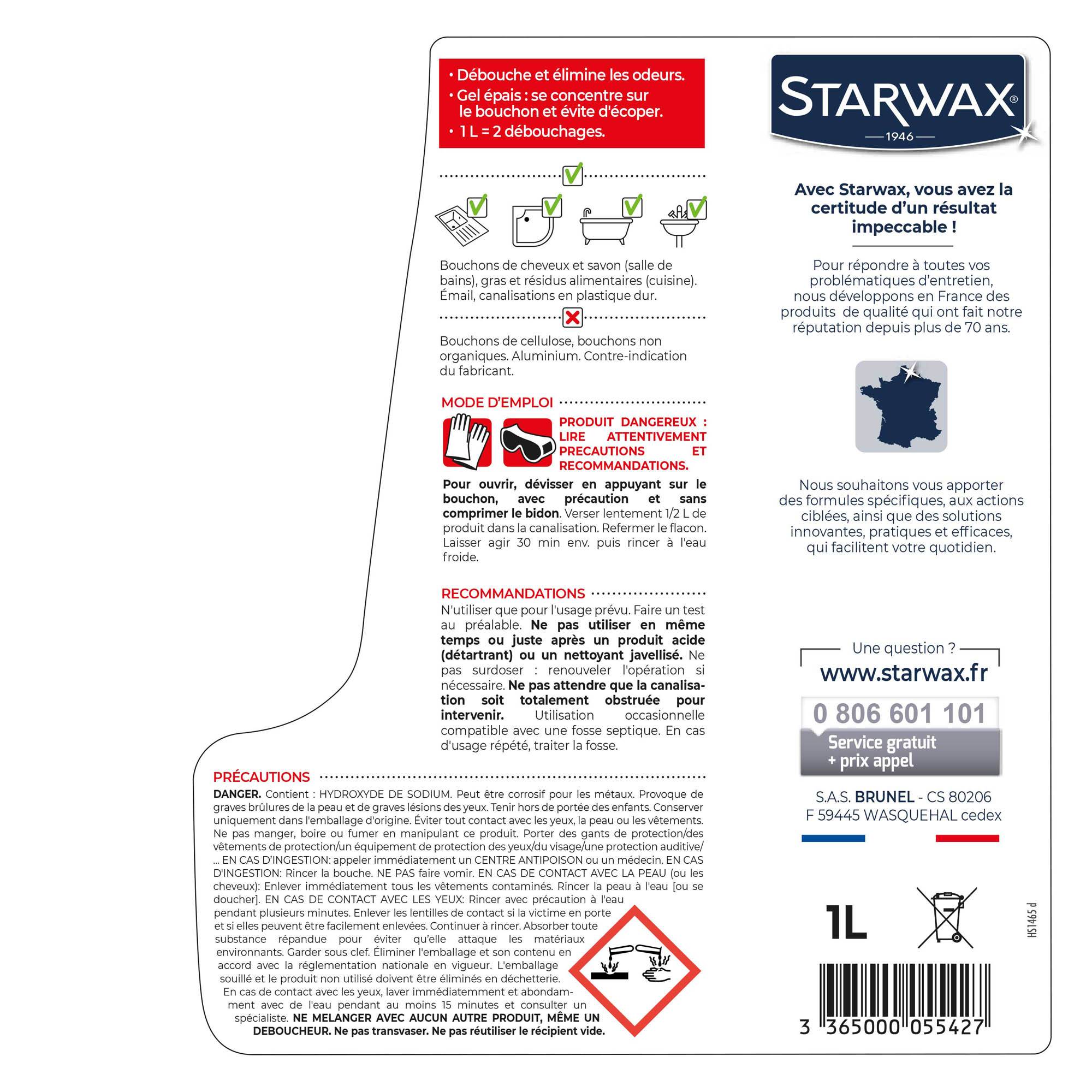 Starwax - Déboucheur Gel Soude - STARWAX - Image 2