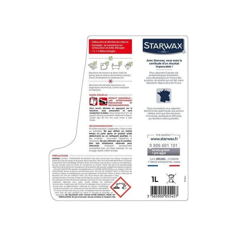 Starwax - Déboucheur Gel Soude - STARWAX - Image 3