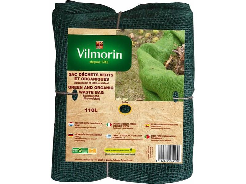 Sac déchets verts et organiques jute vert 110L - VILMORIN - Image 6