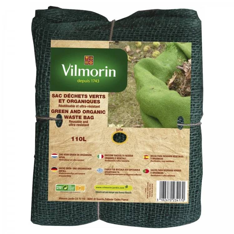 Sac déchets verts et organiques jute vert 110L - VILMORIN - Image 2