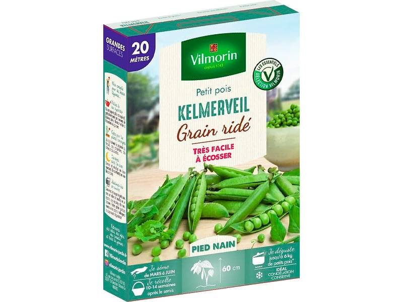 Vilmorin - Pois Kelmerveil amélioration merveille de Kelvedon série 20m sachet graines 194 g - Vilmorin - Image 1