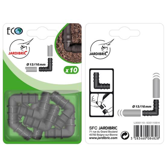 Jardibric - Blister de 10 coudes cannelés ø 16 mm - Image 2
