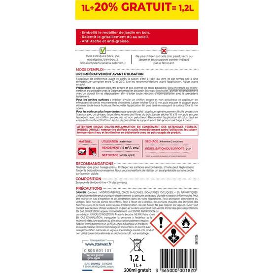 Starwax - Huile protectrice teck et bois exotique - STARWAX - Image 4