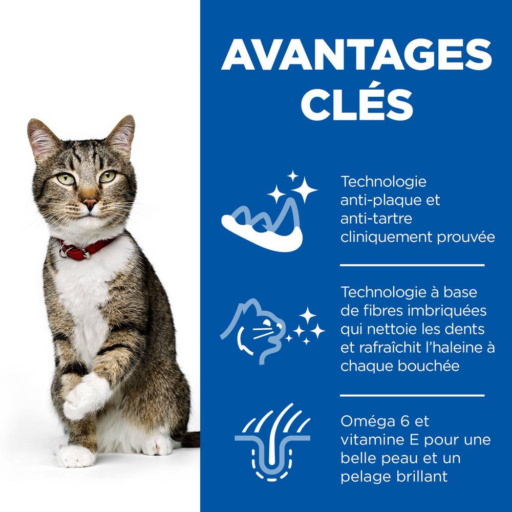 Science plan - Croquettes pour Chat Adulte Oral Care  Poulet 1,5kg - Science Plan Hill's - Image 6