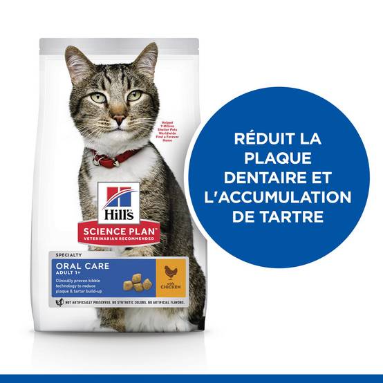 Science plan - Croquettes pour Chat Adulte Oral Care Poulet 1,5kg - Science Plan Hill's - Image 2