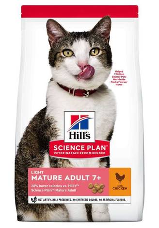 Science plan - Chat Mature Adult 7+ Light Poulet 1,5kg