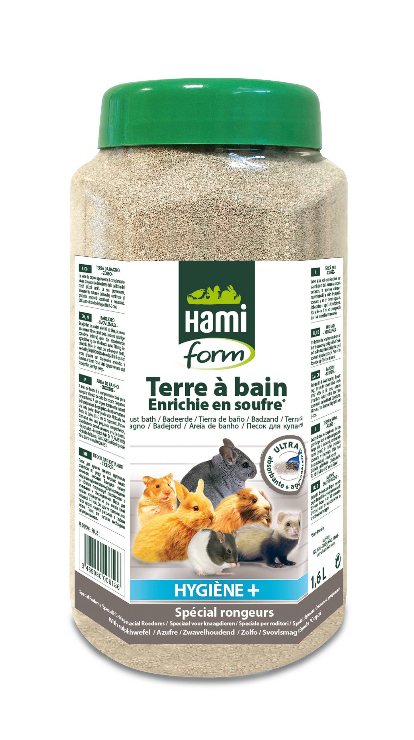 Hamiform - Terre À Bain Soufre Hygiène + - L.10,5 x l.10,5 x H.25 cm