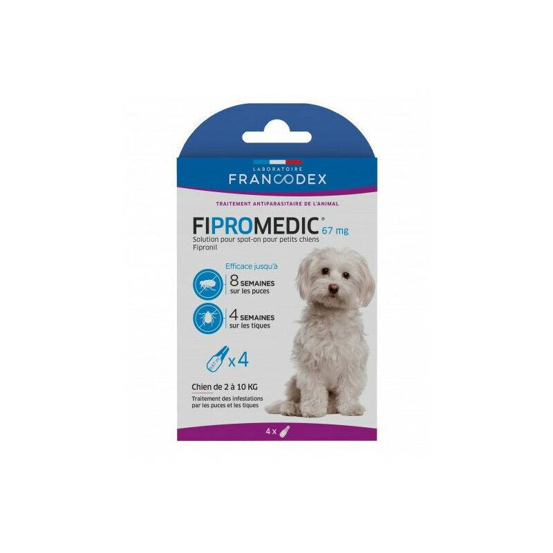 Francodex - FIPROMEDIC 67 mg - Solution pour spot-on petit chien 2-10 kg x4 - Imagen 4