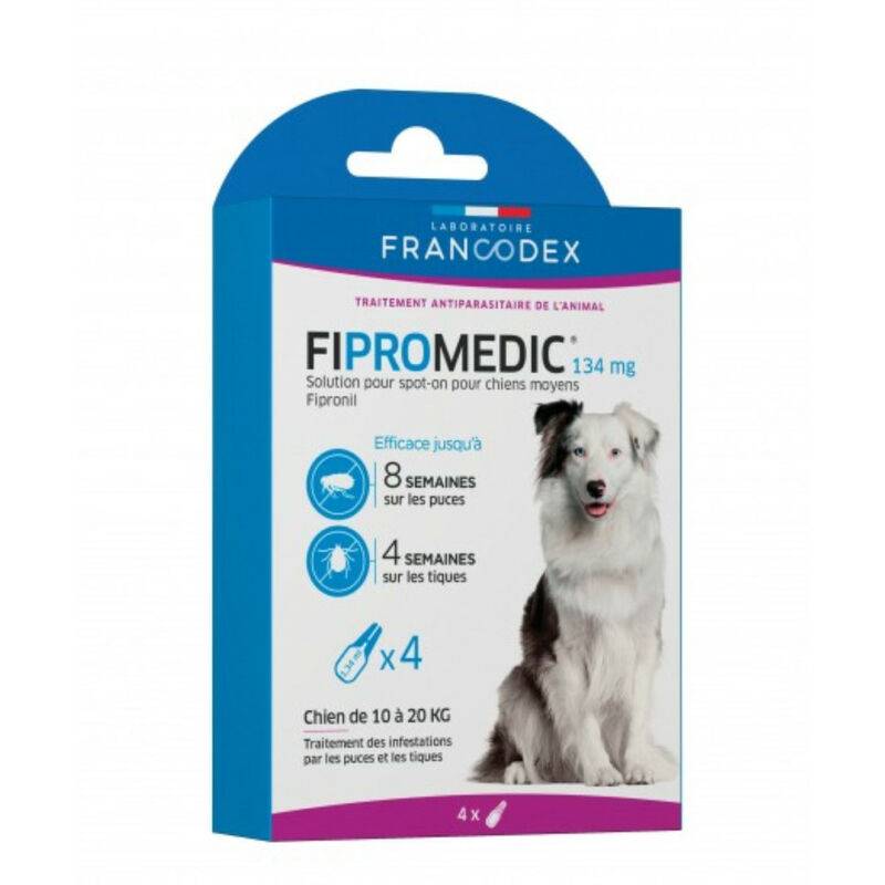 Francodex - FIPROMEDIC 134 mg - Solution pour spot-on chien 10-20 kg x4 - Image 4