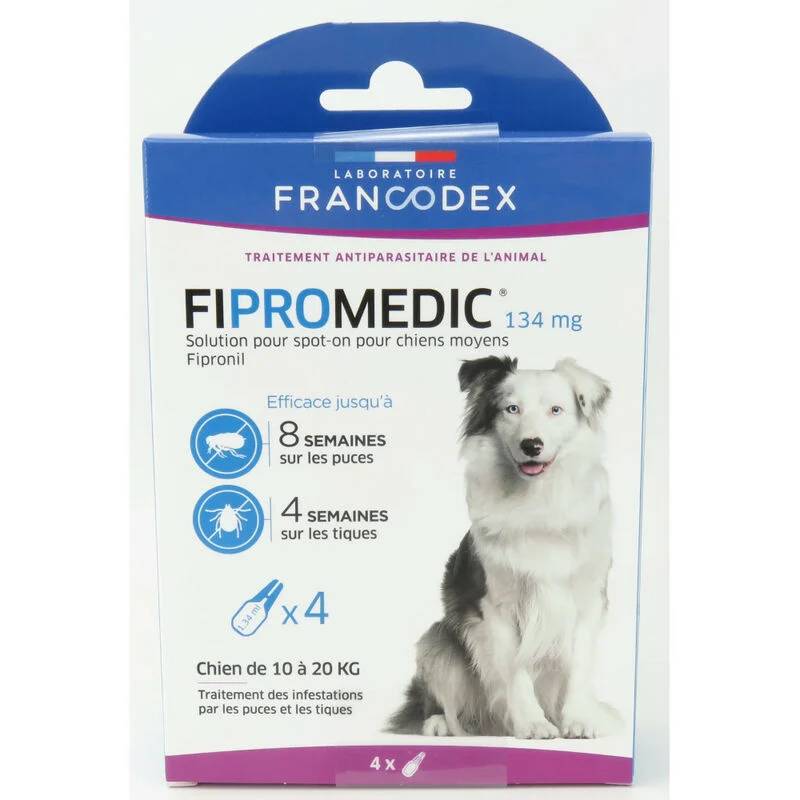 Francodex - FIPROMEDIC 134 mg - Solution pour spot-on chien 10-20 kg x4 - Image 5