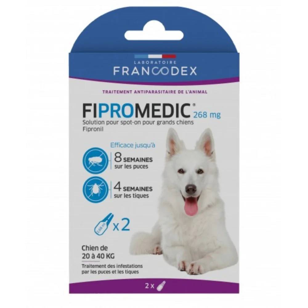 Pipettes antiparasitaires grand chien Fipromédic 2x2,68 ml - FRANCODEX - Imagen 6