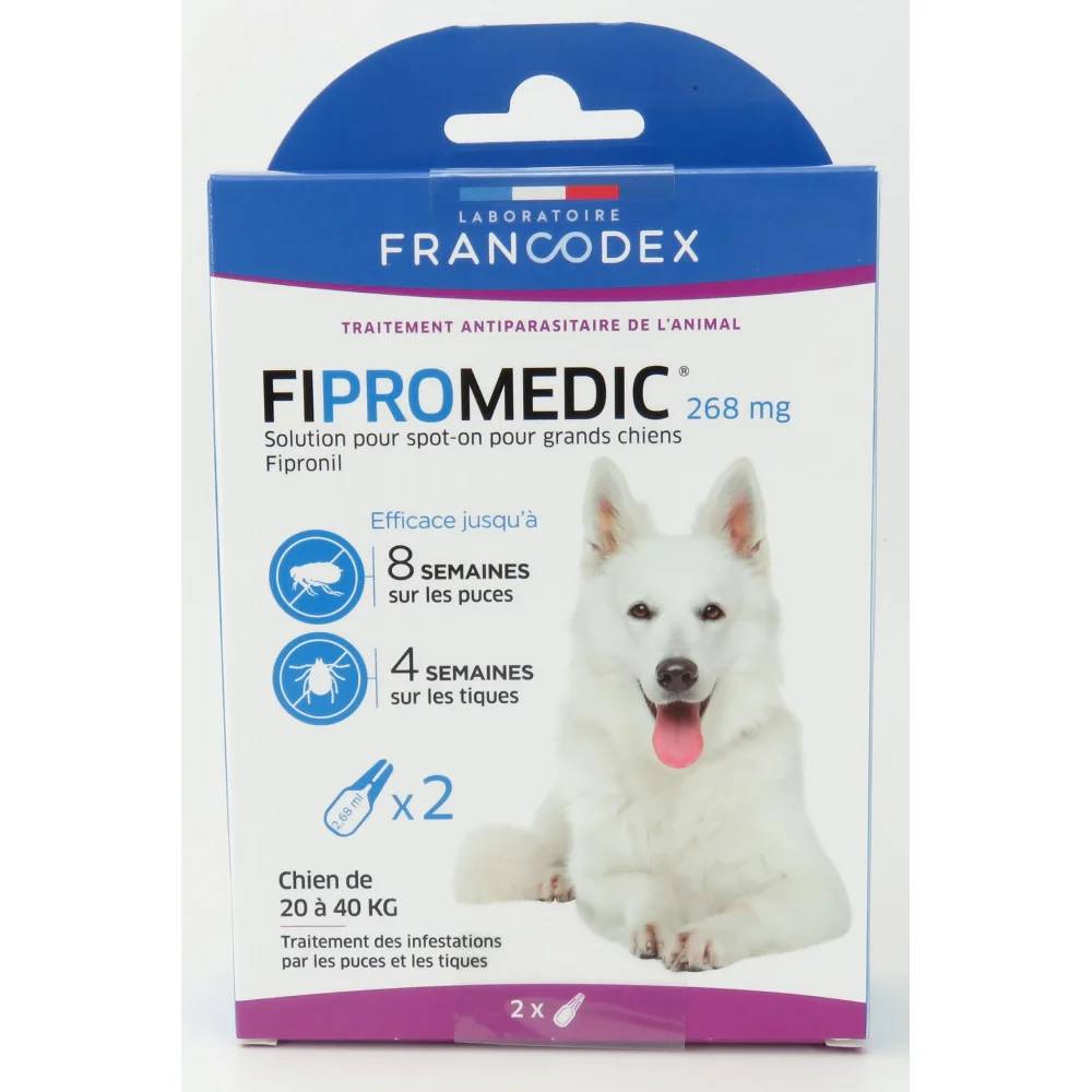 Pipettes antiparasitaires grand chien Fipromédic 2x2,68 ml - FRANCODEX - Imagen 5