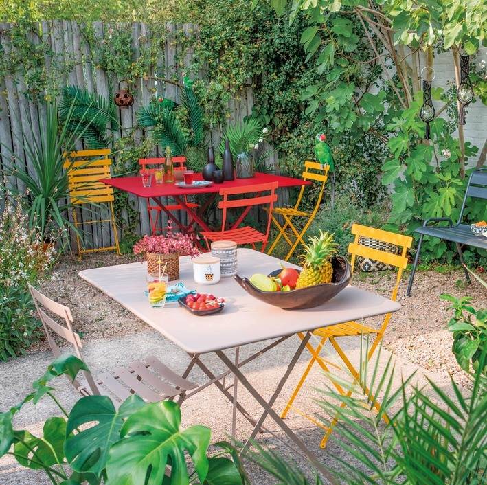 Fermob - Table de jardin rectangulaire pliante acier muscade 6 personnes Bistro Fermob - Imagen 2