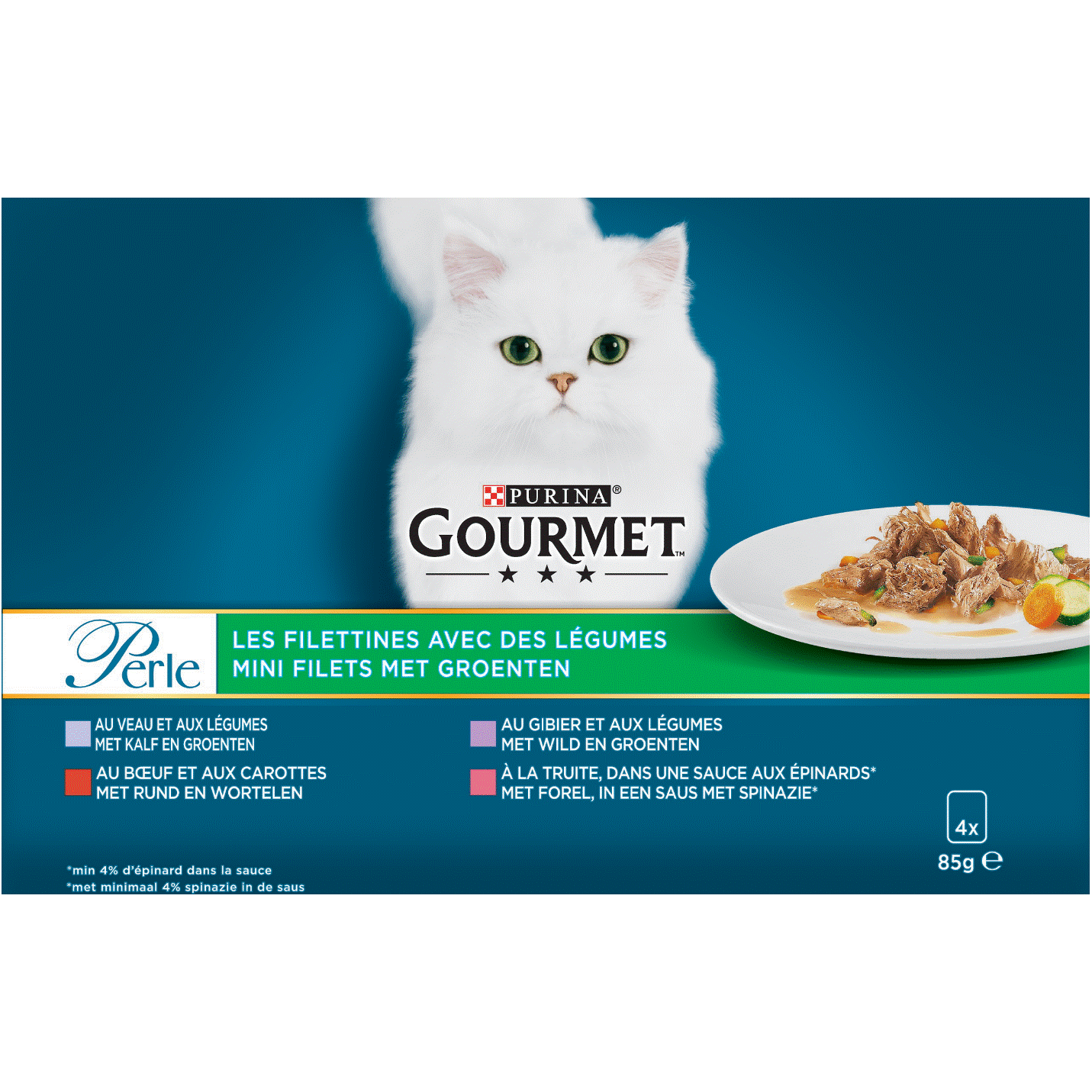 Purina Gourmet - Gourmet Perle Les Filettines Avec des légumes - 4 x 85 g - Image 2