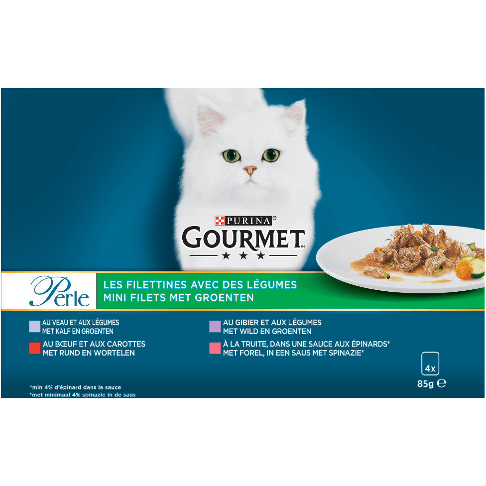 Purina Gourmet - Gourmet Perle Les Filettines Avec des légumes - 4 x 85 g - Image 1
