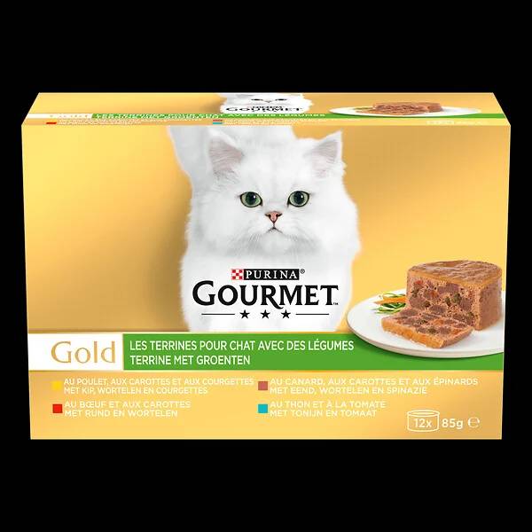 Purina Gourmet - Boîtes Terrines Aux Légumes Chat Adulte 12x85g - GOURMET GOLD - Image 3