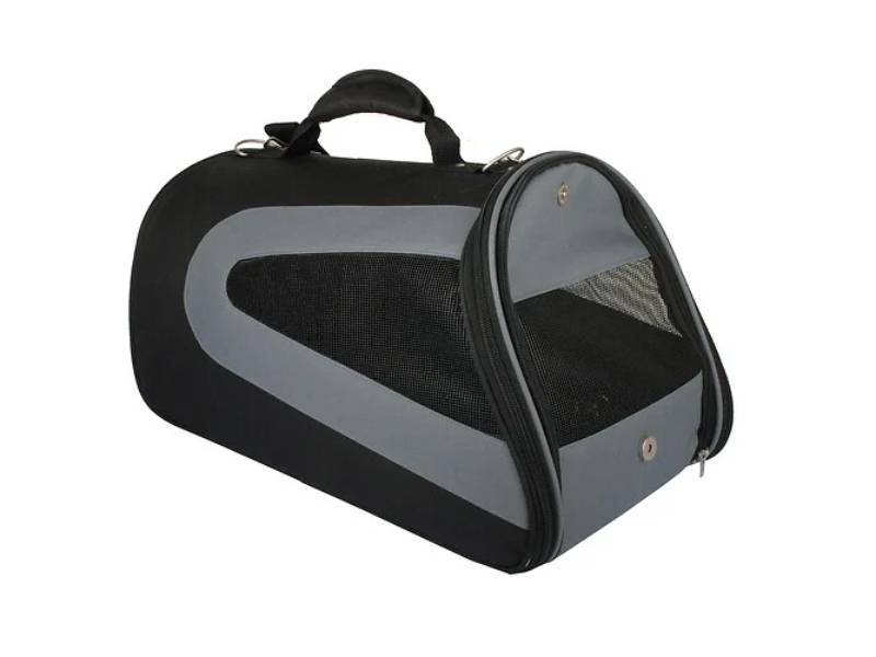 Sac de transport chien tissu noir 41,5x24x24 cm – DOGS FASH
