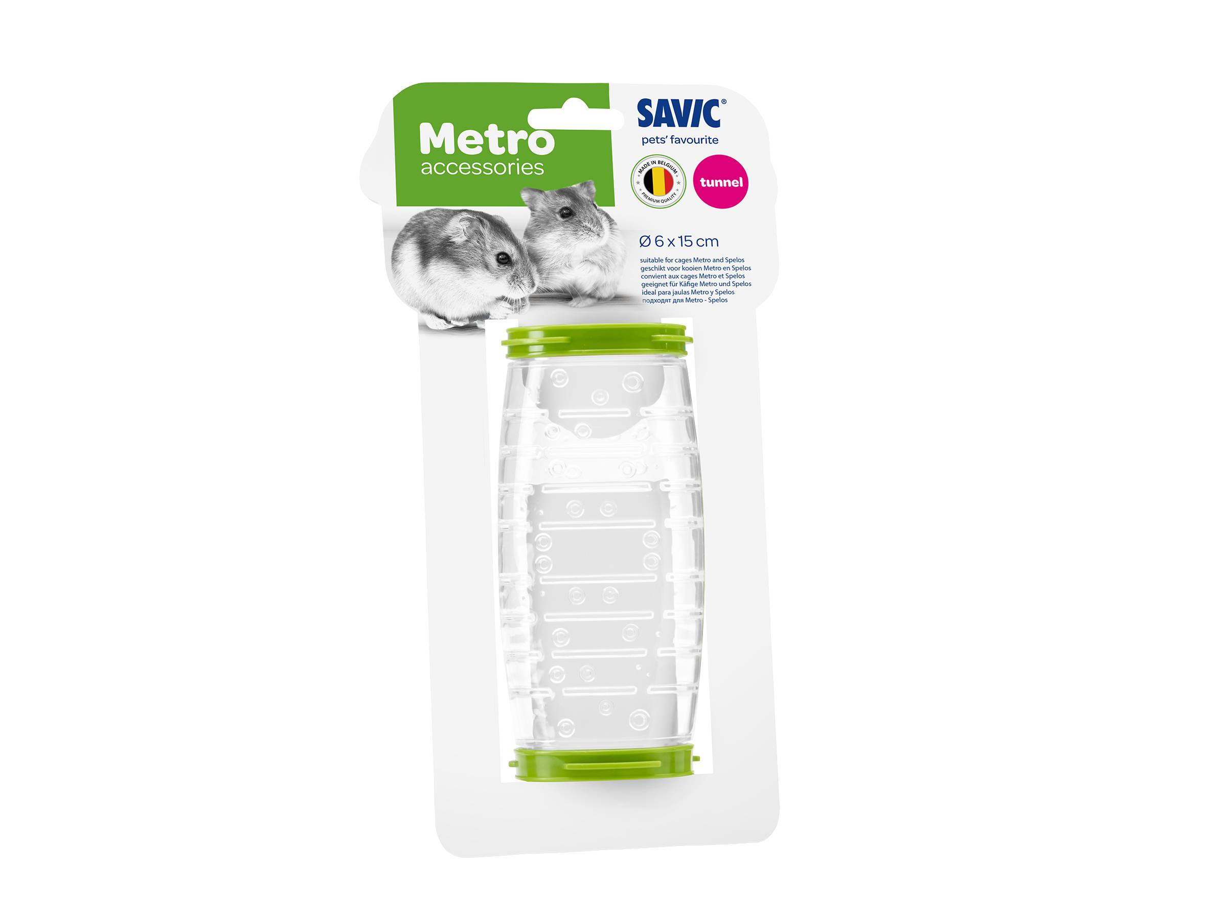 Savic - Tunnel Cages Rongeurs - L.6cm x l.6cm x H.15cm